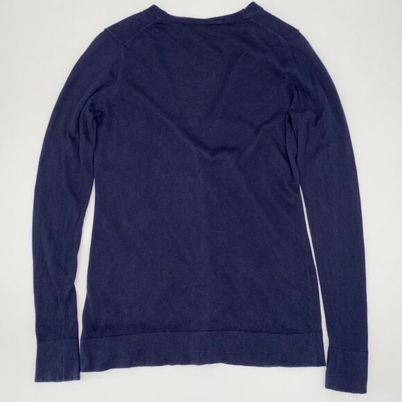 REMAIN Birger Christensen Cardigan Sweater Grandma Pockets Navy Blue Womens XS - Picture 5 of 14